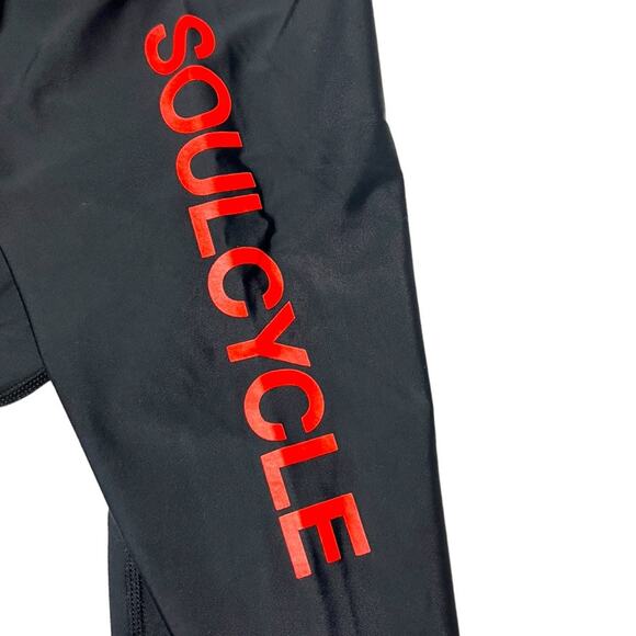 PE Nation x Soul Cycle Leggings Black Red Spell Out Logo Active Pants Women's S - Picture 13 of 16